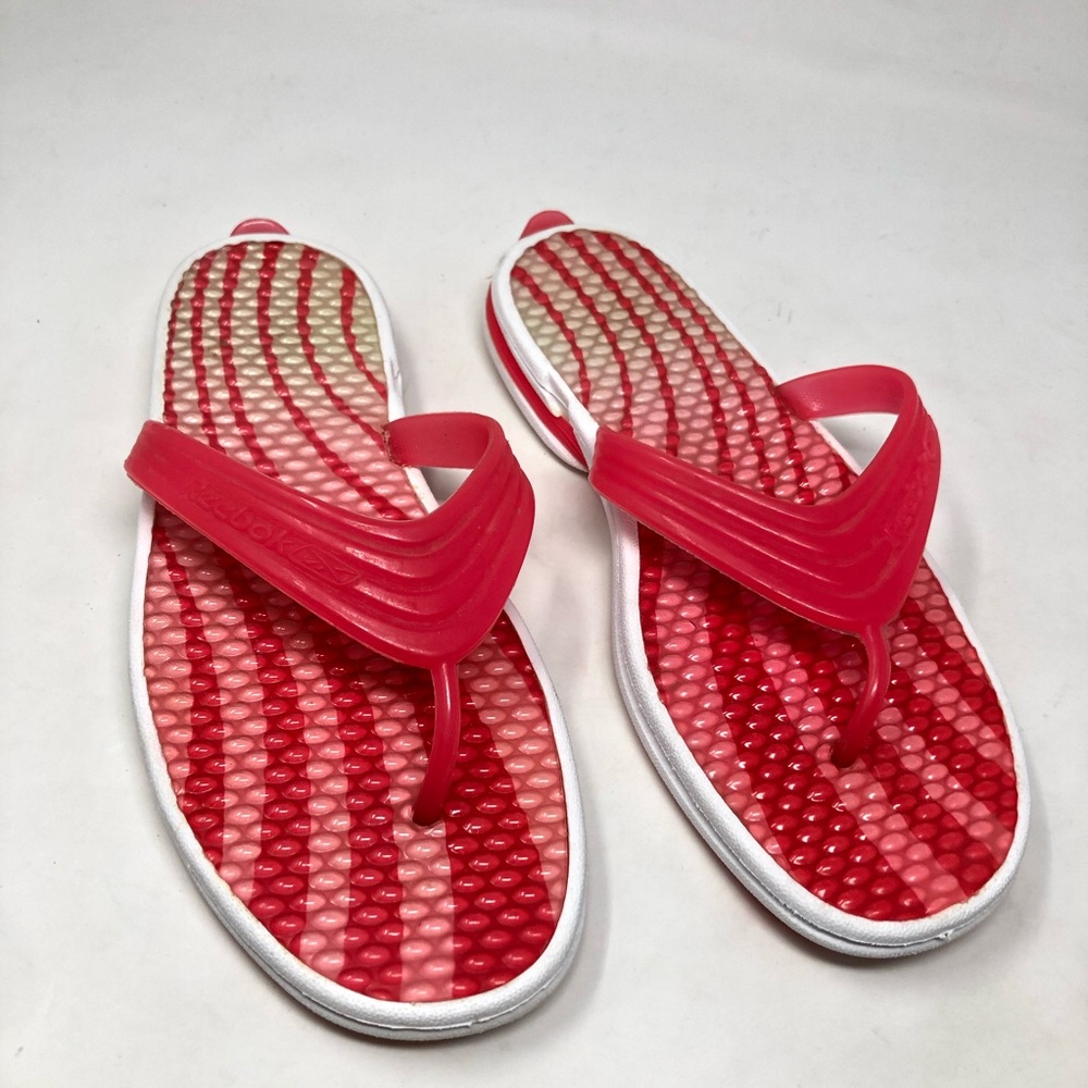 3 for $25 Reebok Coral and White Flip Flop Sandals